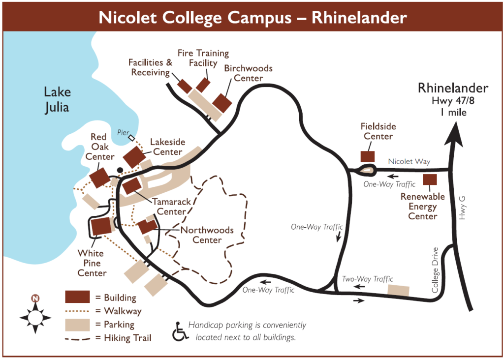 Nicolet College Campus Map